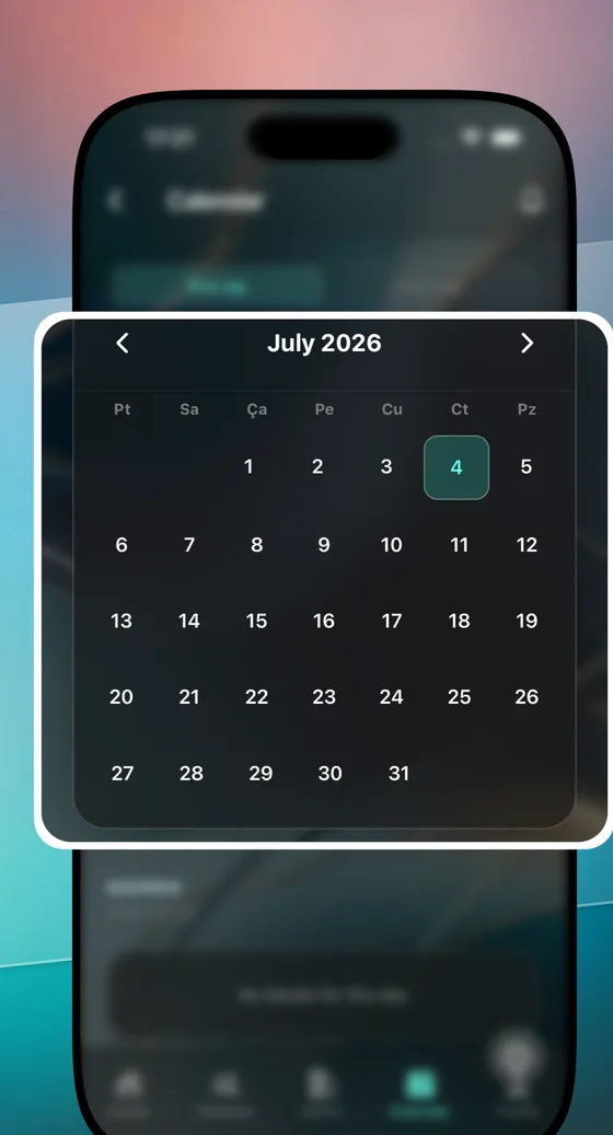 Appointment calendar with date picker