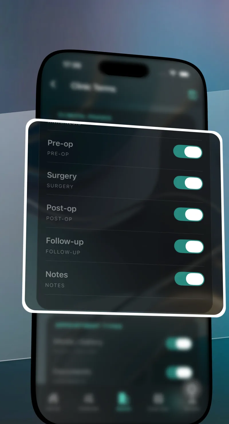 Patient care pathway from pre-op through follow-up